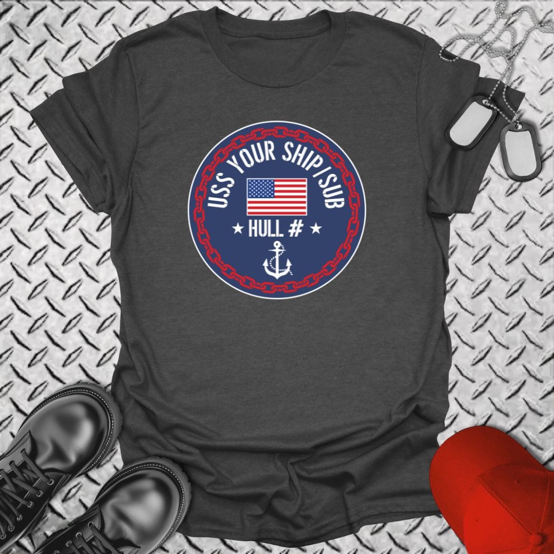 NavyHumor T-Shirt Dark Heather / S "Your Command" Crest T-shirt
