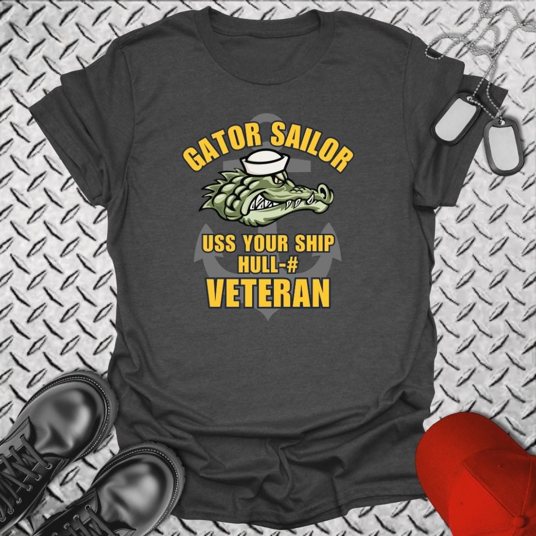 NavyHumor T-Shirt Dark Heather / S "Your Command" Gator Sailor T-shirt