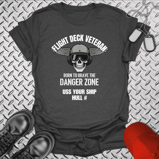 NavyHumor T-Shirt Dark Heather / S "Your Ship" Flight Deck Veteran T-shirt