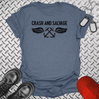 NavyHumor T-Shirt Heather Indigo / S ABH - Crash and Salvage T-shirt