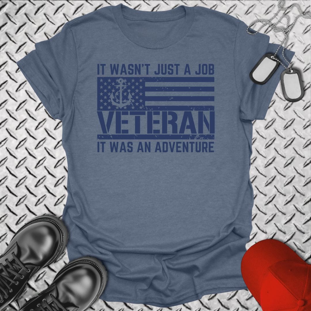 NavyHumor T-Shirt Heather Indigo / S Adventure Veteran T-shirt