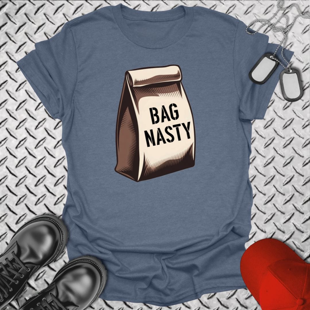 NavyHumor T-Shirt Heather Indigo / S Bag Nasty Tshirt