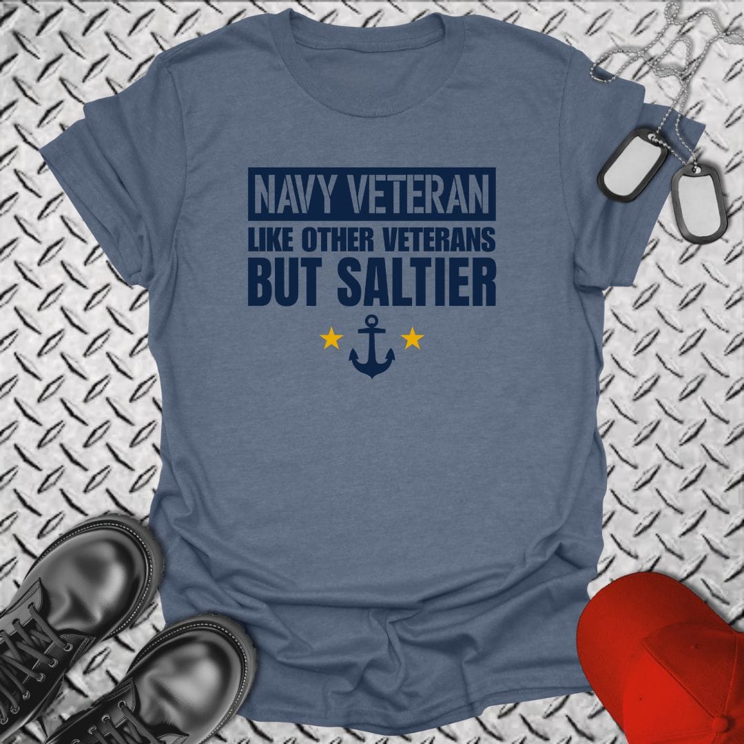 NavyHumor T-Shirt Heather Indigo / S But Saltier T-shirt