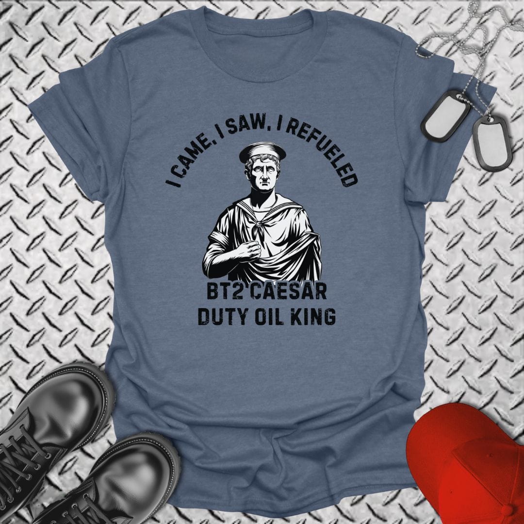 NavyHumor T-Shirt Heather Indigo / S Caesar - Duty Oil King T-shirt