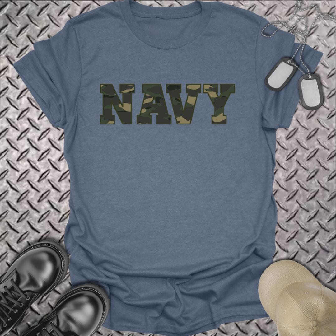 NavyHumor T-Shirt Heather Indigo / S Camo Navy T-shirt