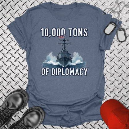 NavyHumor T-Shirt Heather Indigo / S Destroyer Diplomacy T-shirt