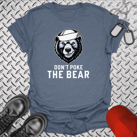 NavyHumor T-Shirt Heather Indigo / S Don't Poke The Bear