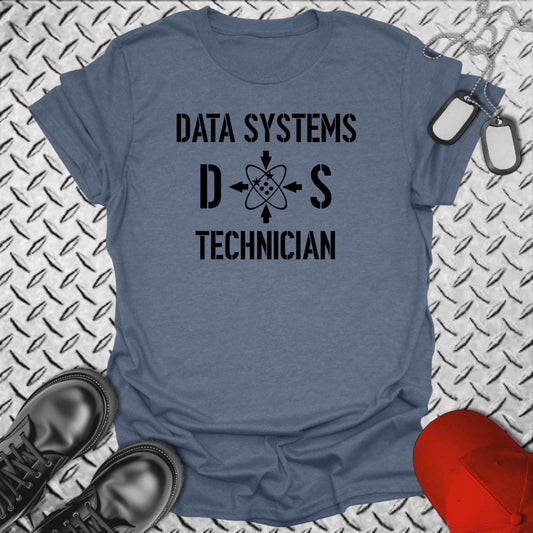 NavyHumor T-Shirt Heather Indigo / S DS - Data Systems Technician Insignia T-shirt