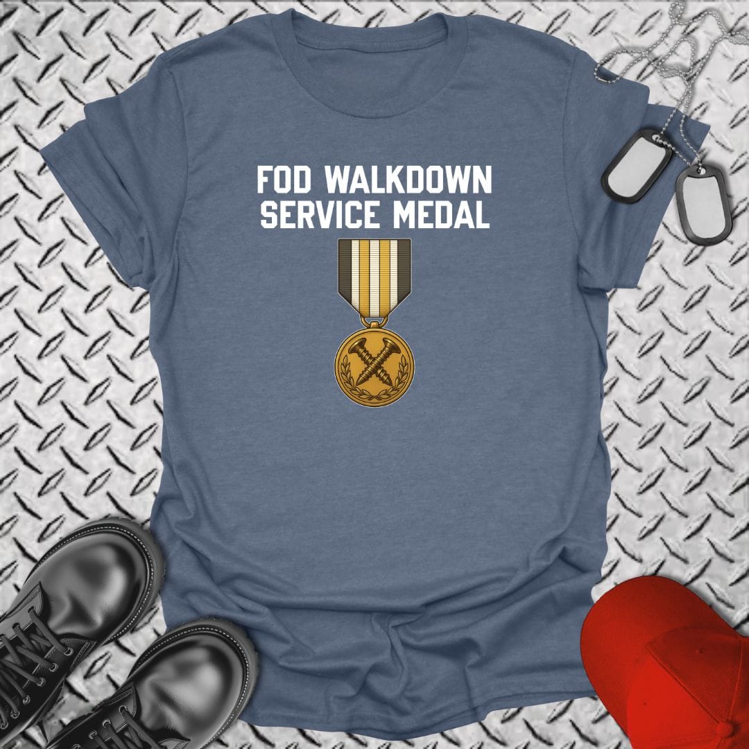 NavyHumor T-Shirt Heather Indigo / S FOD Walkdown Medal T-shirt