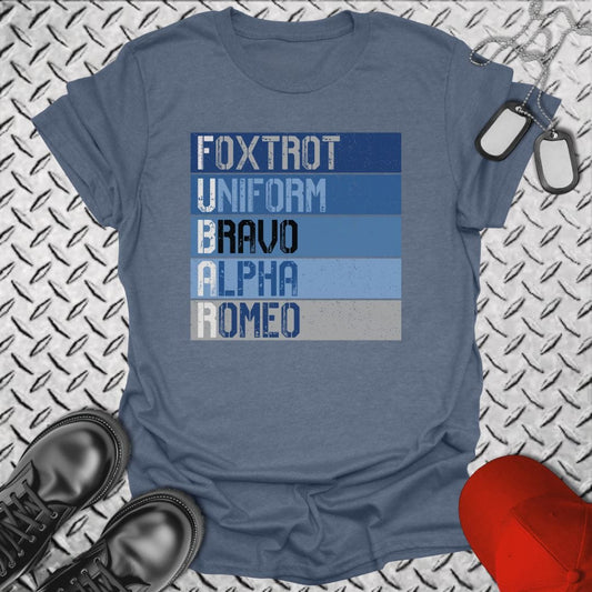 NavyHumor T-Shirt Heather Indigo / S FUBAR Blues T-shirt