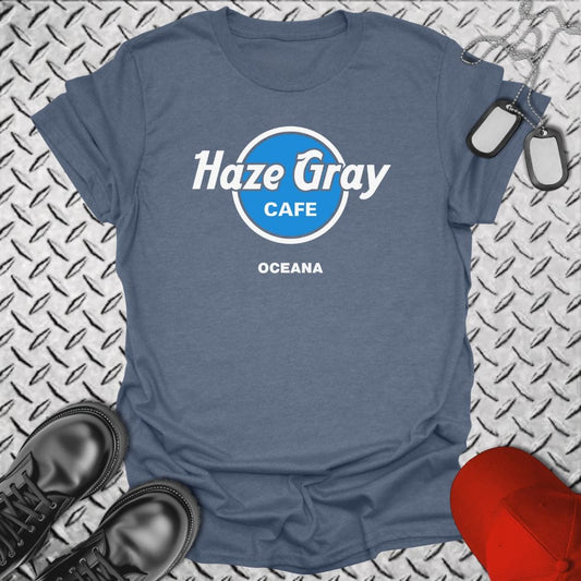 NavyHumor T-Shirt Heather Indigo / S Haze Gray Cafe - Oceana T-shirt