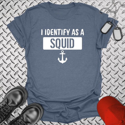 NavyHumor T-Shirt Heather Indigo / S I Identify as a Squid T-shirt