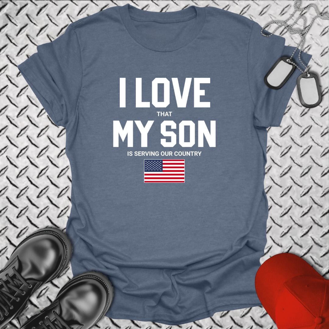 NavyHumor T-Shirt Heather Indigo / S I Love (That) My Son T-shirt
