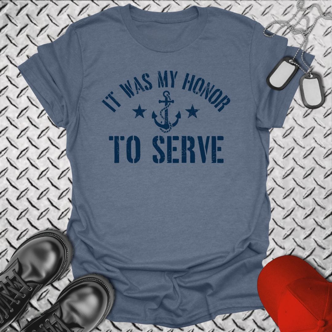 NavyHumor T-Shirt Heather Indigo / S It Was My Honor - Anchor T-shirt