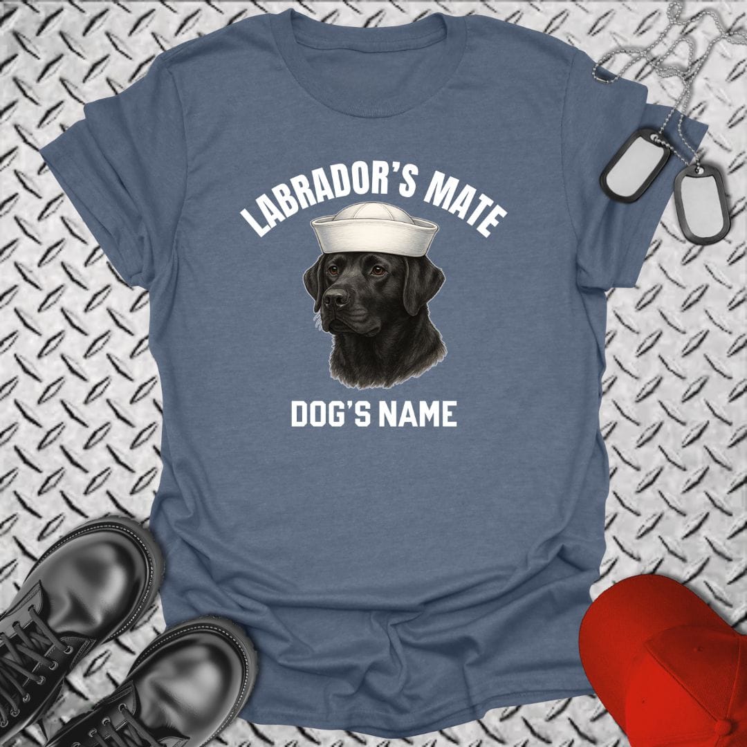 NavyHumor T-Shirt Heather Indigo / S Labrador's Mate - Black