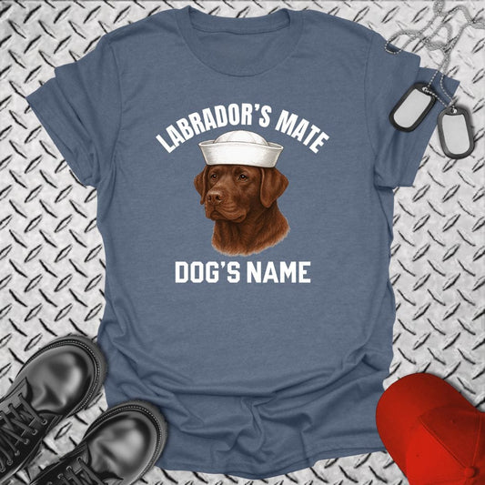 NavyHumor T-Shirt Heather Indigo / S Labrador's Mate - Chocolate
