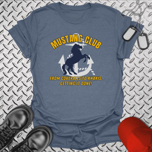 NavyHumor T-Shirt Heather Indigo / S Mustang Club T-shirt