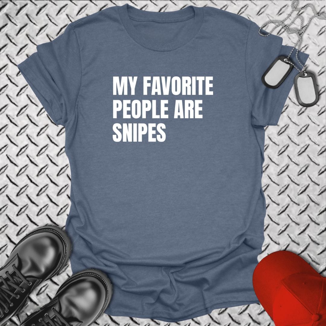 NavyHumor T-Shirt Heather Indigo / S My Favorite People Are Snipes