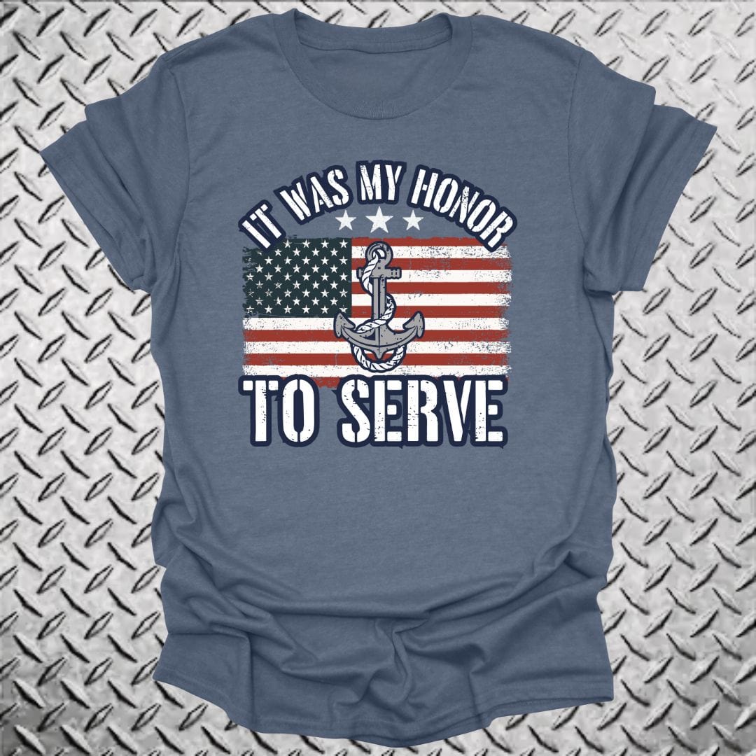 NavyHumor T-Shirt Heather Indigo / S My Honor - Flag T-shirt