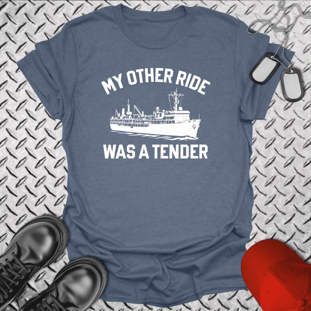 NavyHumor T-Shirt Heather Indigo / S My Other Ride Was a Tender T-shirt