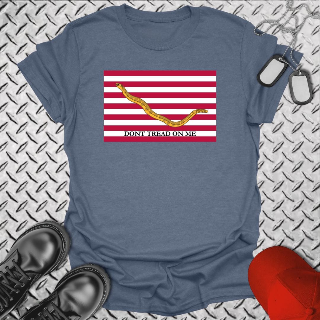 NavyHumor T-Shirt Heather Indigo / S Navy Jack - Don't Tread T-shirt