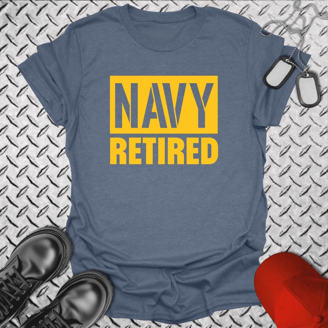 NavyHumor T-Shirt Heather Indigo / S Navy Retired T-shirt
