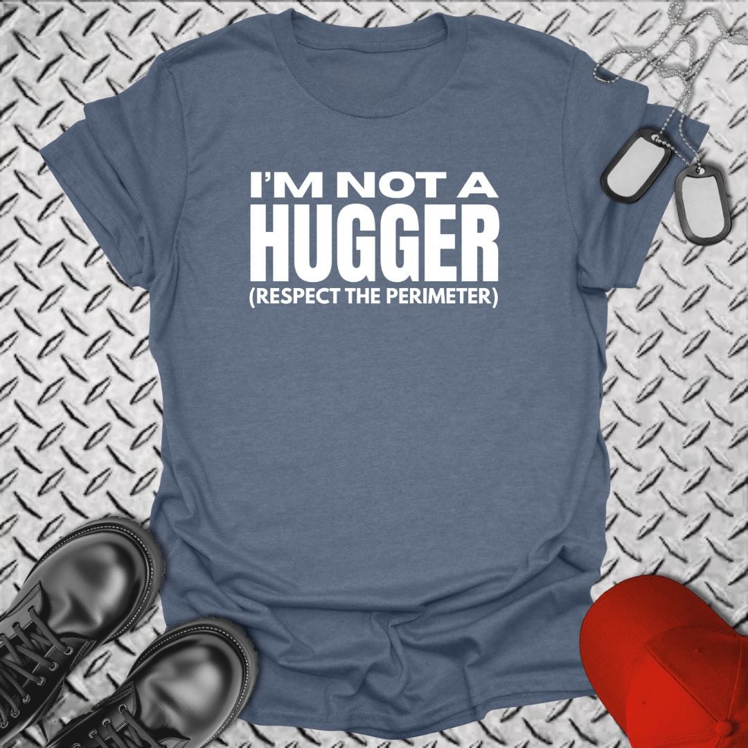 NavyHumor T-Shirt Heather Indigo / S Not A Hugger