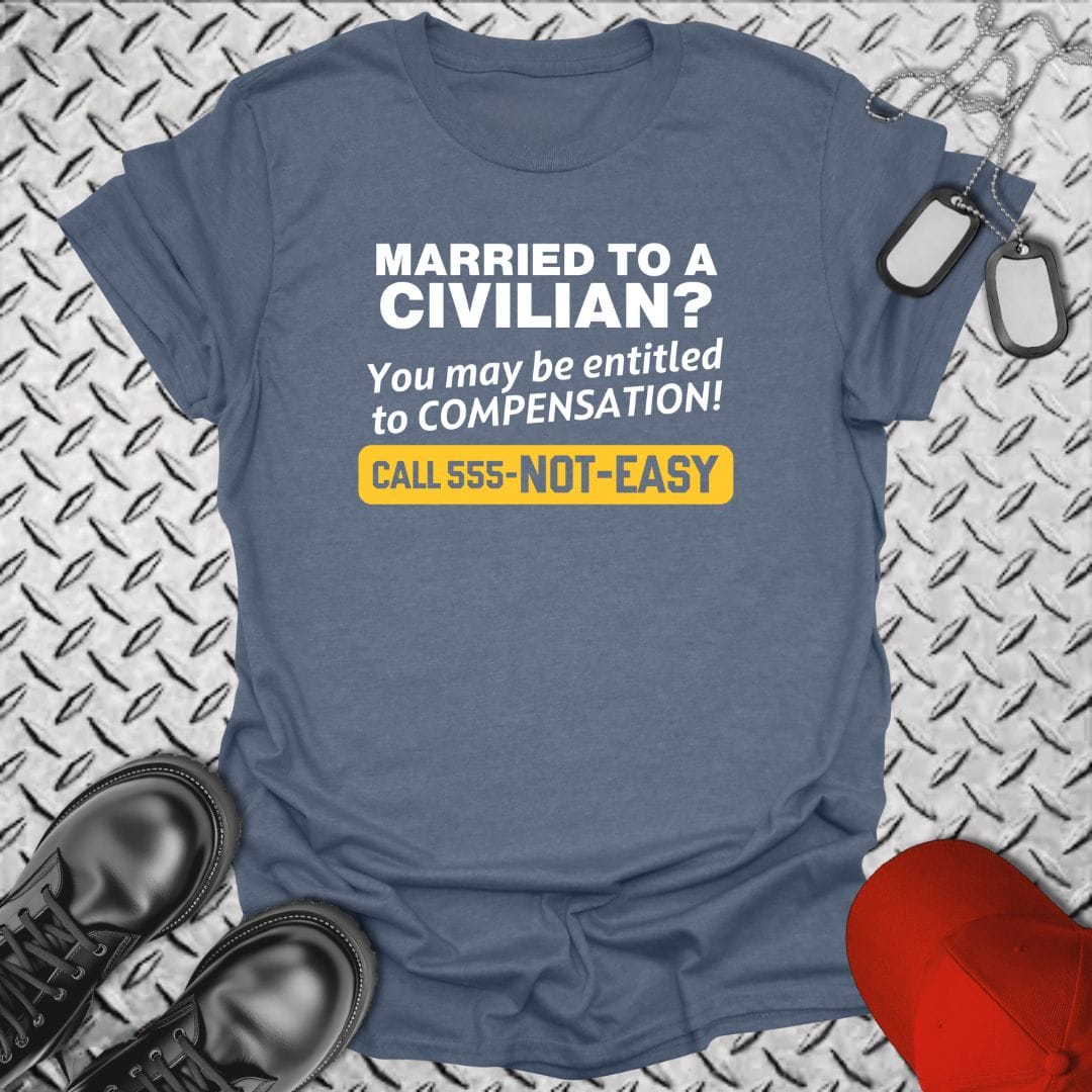 NavyHumor T-Shirt Heather Indigo / S Not Easy