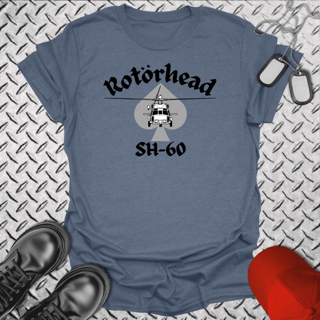 NavyHumor T-Shirt Heather Indigo / S Rotorhead: SH-60  T-shirt
