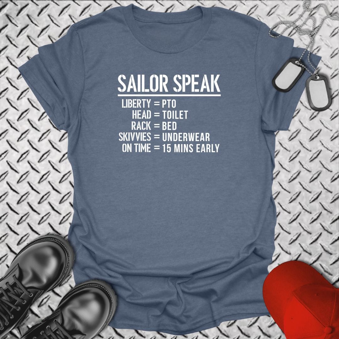 NavyHumor T-Shirt Heather Indigo / S Sailor Speak