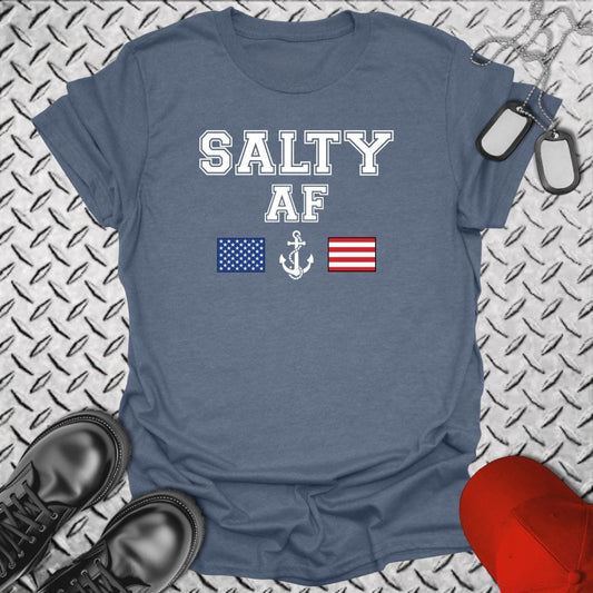 NavyHumor T-Shirt Heather Indigo / S Salty As F... T-shirt