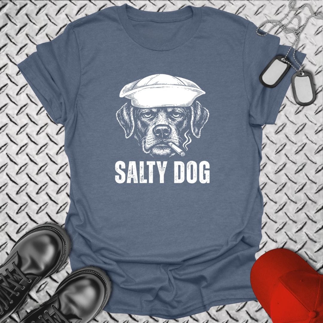 NavyHumor T-Shirt Heather Indigo / S Salty Dog