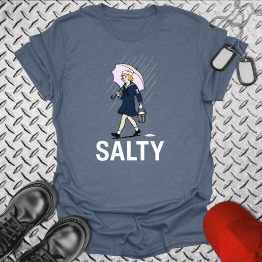 NavyHumor T-Shirt Heather Indigo / S Salty Navy Girl T-shirt