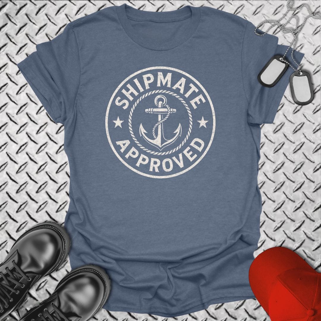 NavyHumor T-Shirt Heather Indigo / S Shipmate Approved T-shirt