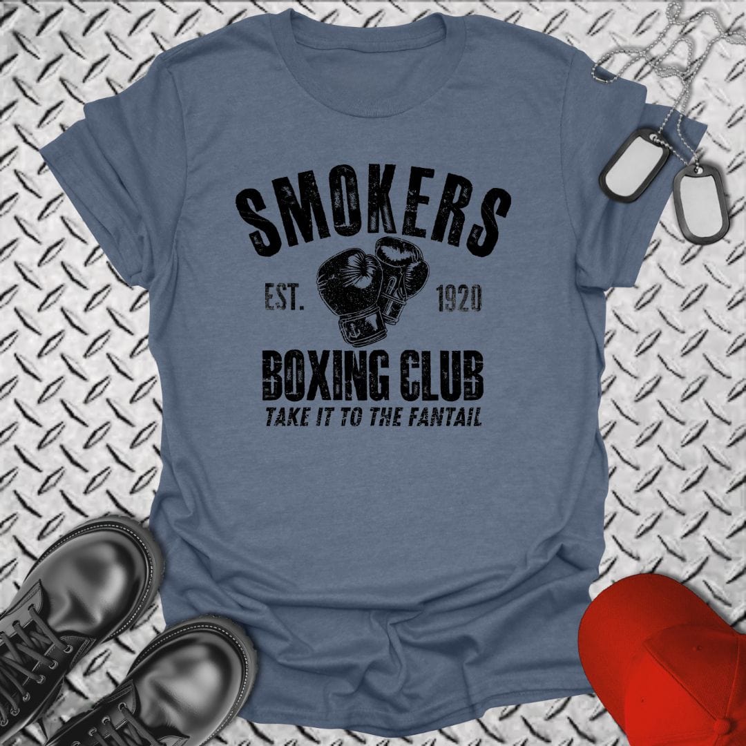 NavyHumor T-Shirt Heather Indigo / S Smokers Boxing Club T-shirt