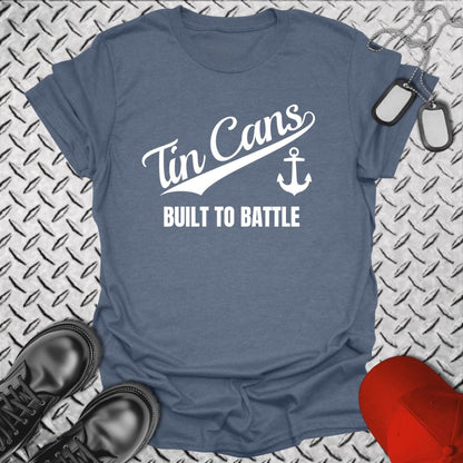 NavyHumor T-Shirt Heather Indigo / S Team Tin Cans T-shirt