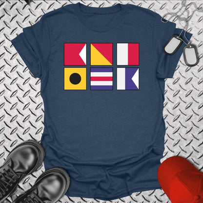 NavyHumor T-Shirt Heather Navy / S BOHICA - Bend Over... Signal Flag