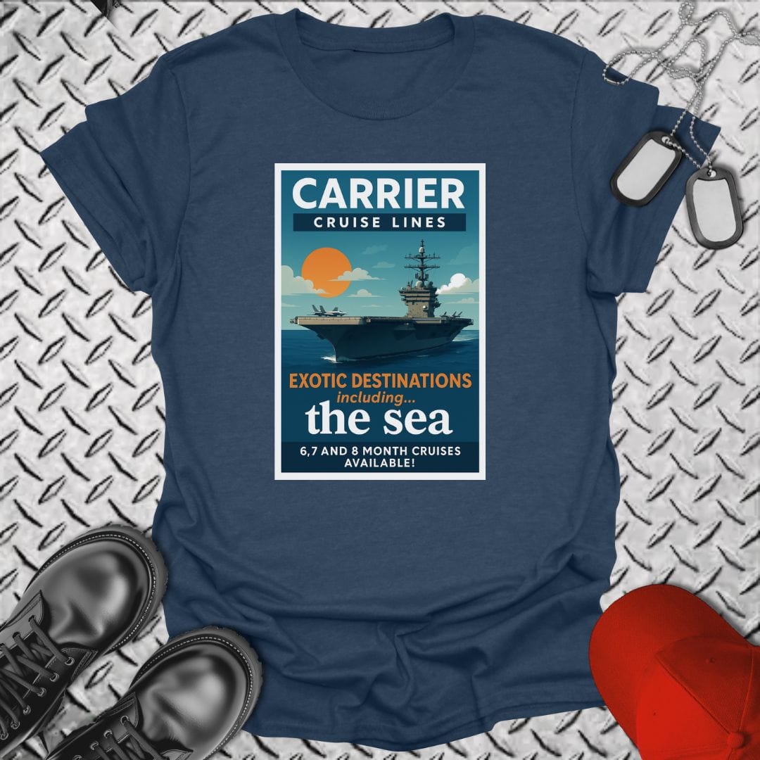 NavyHumor T-Shirt Heather Navy / S Carrier Cruise Lines T-shirt