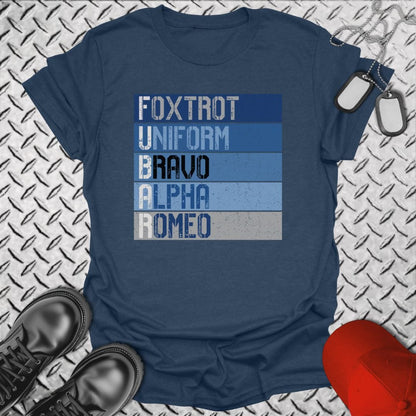 NavyHumor T-Shirt Heather Navy / S FUBAR Blues T-shirt