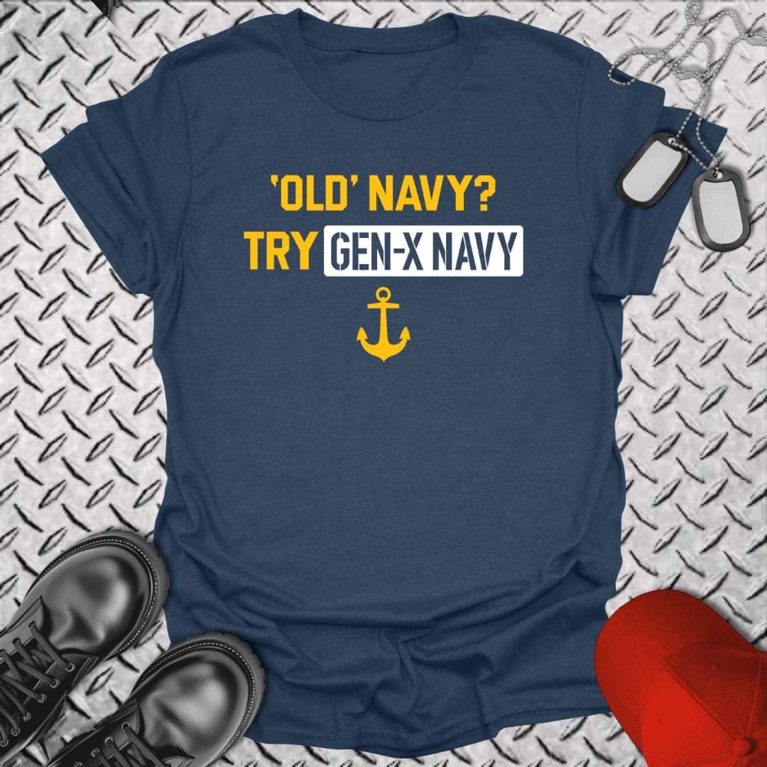 NavyHumor T-Shirt Heather Navy / S Gen-X Navy T-shirt