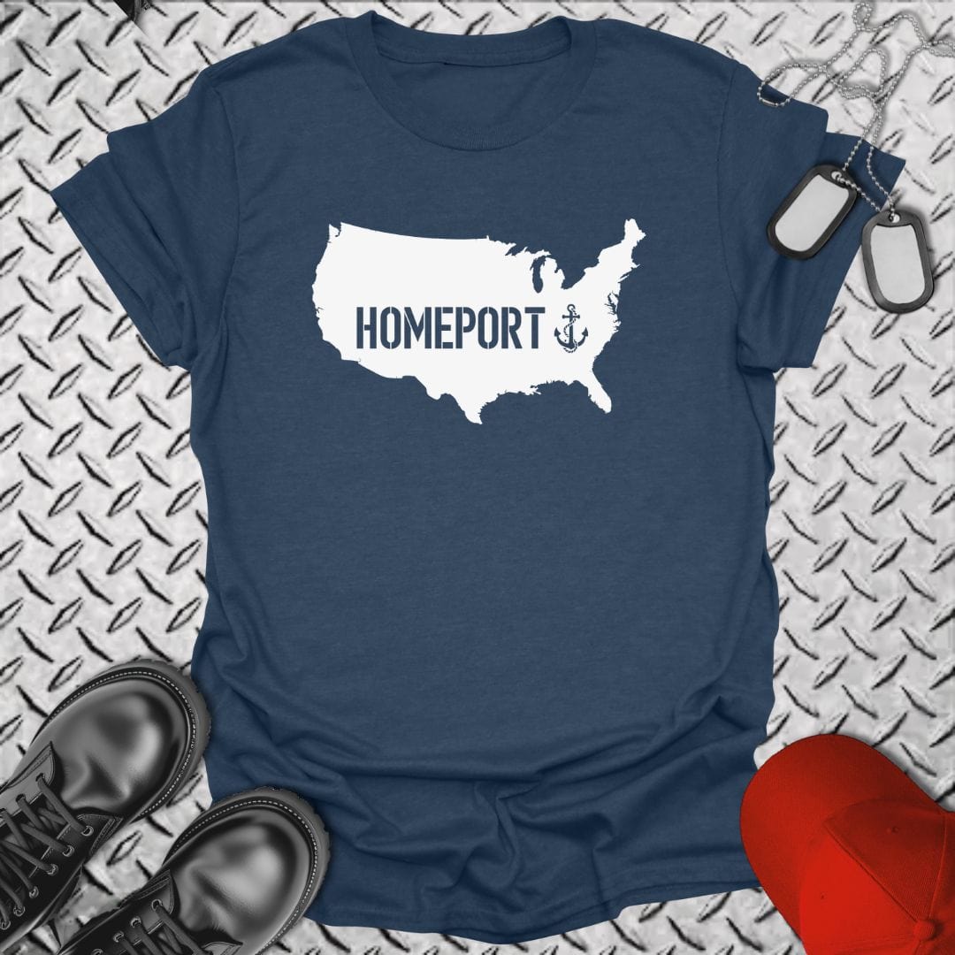 NavyHumor T-Shirt Heather Navy / S Homeport America T-shirt