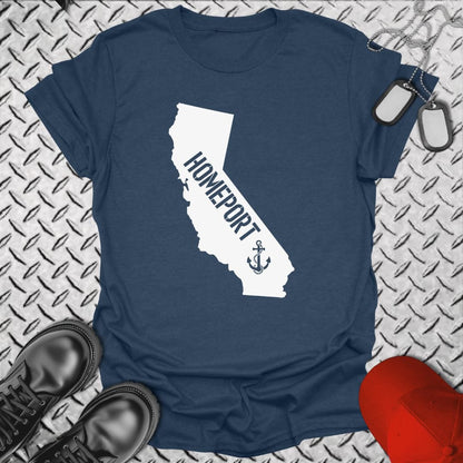 NavyHumor T-Shirt Heather Navy / S Homeport California T-shirt