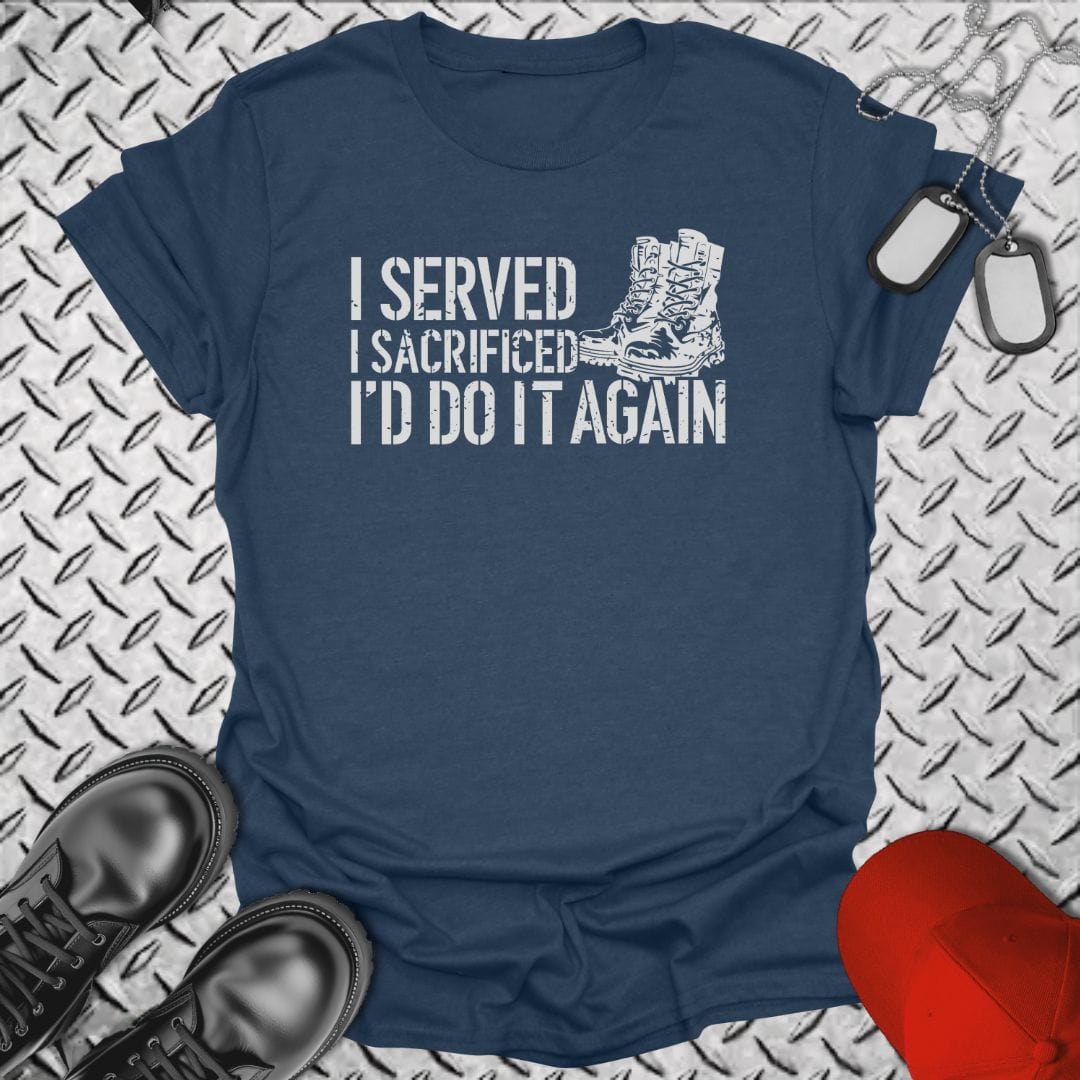 NavyHumor T-Shirt Heather Navy / S I'd Do It Again T-shirt