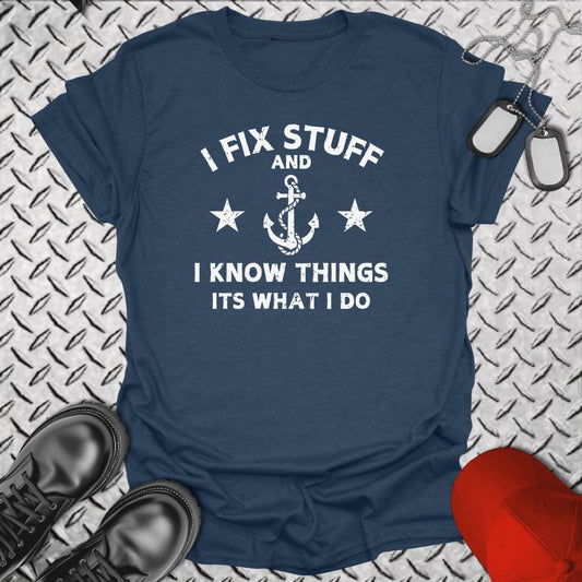 NavyHumor T-Shirt Heather Navy / S I Fix Stuff T-shirt