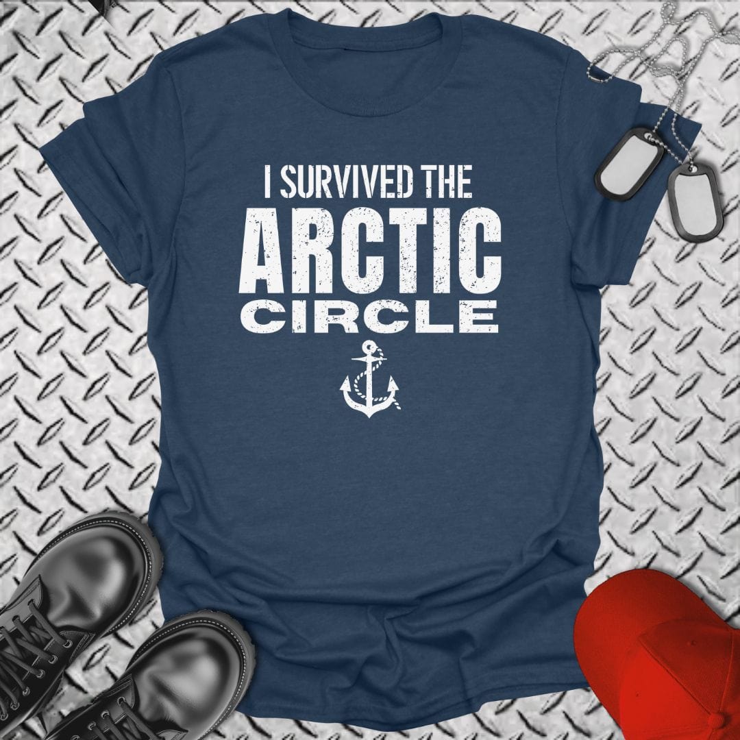 NavyHumor T-Shirt Heather Navy / S I Survived the Arctic Circle T-shirt