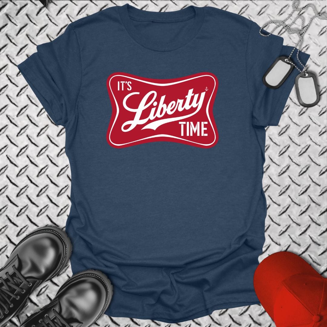 NavyHumor T-Shirt Heather Navy / S It's Liberty Time T-shirt