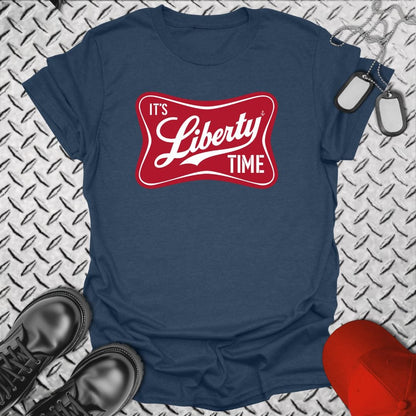 NavyHumor T-Shirt Heather Navy / S It's Liberty Time T-shirt
