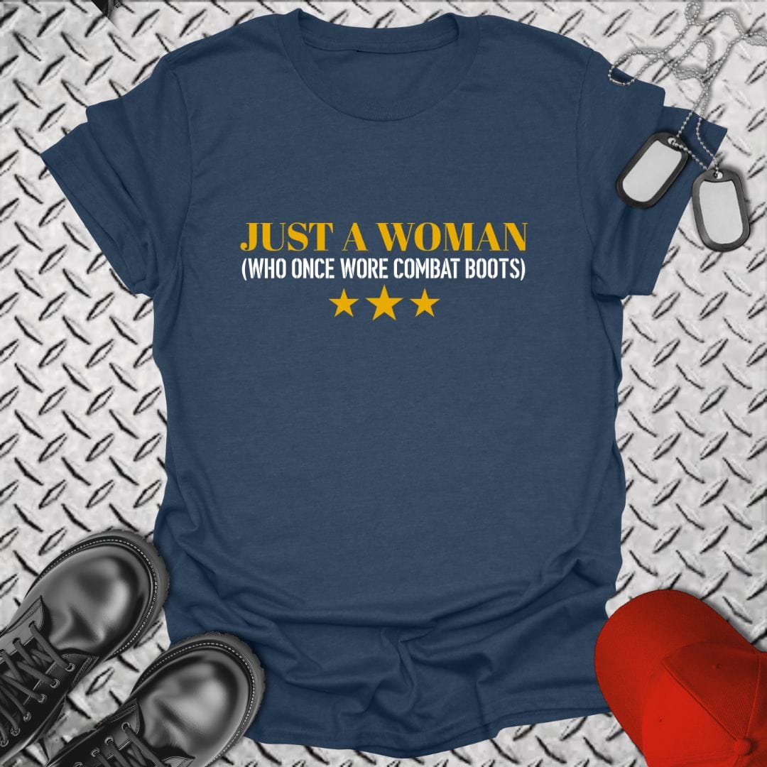 NavyHumor T-Shirt Heather Navy / S Just A Woman T-shirt