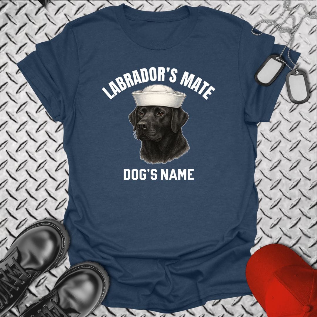 NavyHumor T-Shirt Heather Navy / S Labrador's Mate - Black