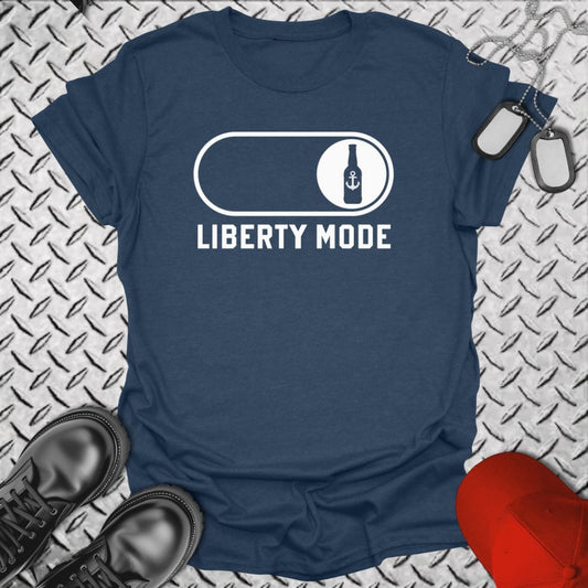 NavyHumor T-Shirt Heather Navy / S Liberty Mode T-shirt